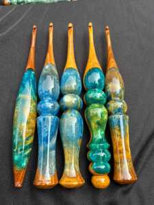 Luxury Handmade Resin <b>Crochet</b> <b>Hook</b> With Artistic Finish For Premium Crafting Experience And Elegant Style High Performance Epoxy - Product Image 2