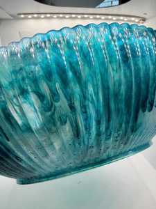 <b>Large</b> Dark Cyan <b>Marble</b> Resin Decorative Bowl, Catch-All Bowl - Product Image 4