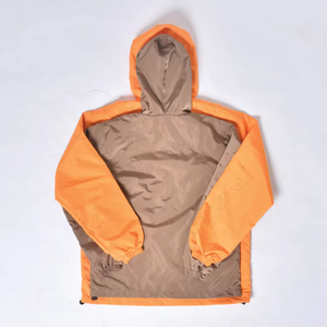 Sudaderas con capucha de tela cortavientos de alta calidad para hombre, manga larga, con cremallera grande, bolsillos, chaqueta cortavientos impermeable personalizada para hombre - Product Image 5