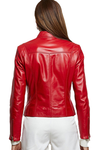 New Premium Quality Windproof <b>Long</b> Sleeve <b>Leather</b> <b>Jacket</b> Hot Selling Unique Design <b>Women</b> <b>Leather</b> <b>Jackets</b> For Street Wear - Product Image 6