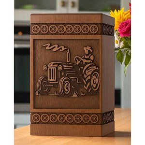 Wooden Urn with Floral Laser Cut Design Affordable Funeral Wooden Urn Wholesale Supplier urn by AYAANS - Product Image 6