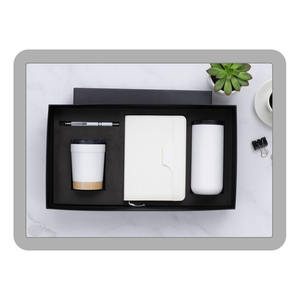 Set de Regalo Corporativo de Lujo en Cuero PU, Personalizado con Grabado en Relieve, Diario, Bolígrafo Metálico, Vaso, Soporte para Móvil de Escritorio - Product Image 4