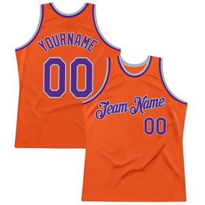 Maillot de basket-ball orange personnalisé en maille sublimée, unisexe, pour adulte, avec nom et numéro d'équipe, débardeur respirant - Product Image 1