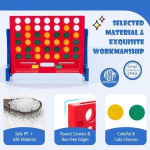 Set Gioco Jumbo 4 in 1 con Borsa per il Trasporto e 42 Monete - Gioco da Tavolo per Famiglie, Divertimento per Viaggi e Interni, Scatola Personalizzabile in Plastica - Product Image 6