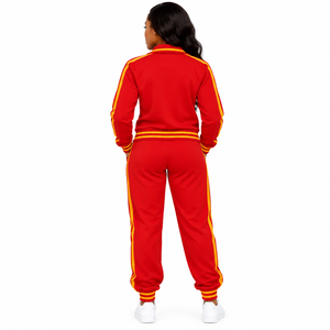 PDK <b>Womens</b> Polyester Tracksuit <b>Lightweight</b> Running Outfit with Matching Sports <b>Jacket</b> and Flexible Track Pants for Exercise - Product Image 2