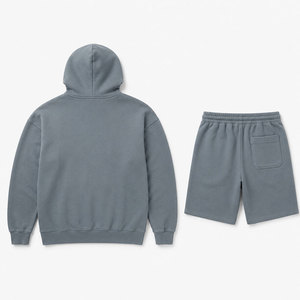 Premium Quality Wholesale Men Hoodies and <b>Shorts</b> Sets Customized Size Quick Dry <b>Polyester</b>/Cotton High Quality - Product Image 2