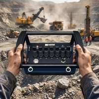 Control Remoto Hidráulico Industrial Totalmente Personalizado con 7 Palancas Ajustables, Logotipo OEM y Arnés de Cables Disponibles