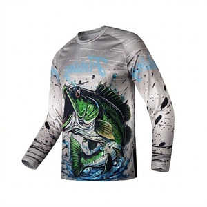 Chemise de pêche personnalisée pour homme, chemise de sport respirante à séchage rapide, grande taille, vêtements de pêche, sublimation - Product Image 1