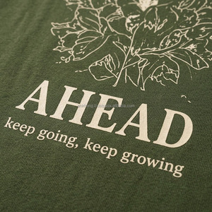เสื้อยืดคอกลมพิมพ์ลายดอกไม้ Good Days Ahead ทรงปกติสำหรับทุกเพศ ผ้าฝ้าย 100% เหมาะสำหรับใส่ลำลองในฤดูใบไม้ผลิและฤดูร้อน - Product Image 6