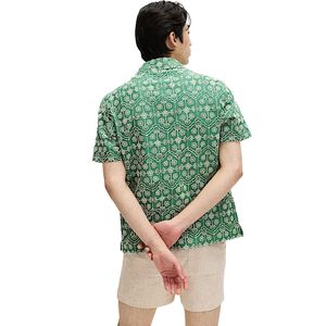 เสื้อเชิ้ตแคมป์ปิ้งปักลายน้ำหนักเบาสำหรับผู้ชาย ทรงหลวม สวมใส่สบาย เหมาะสำหรับวันหยุดพักผ่อนกลางแจ้งในฤดูร้อน - Product Image 3