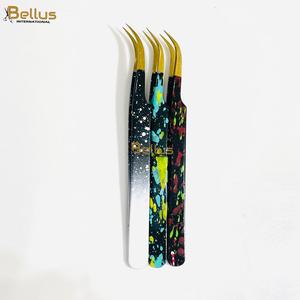 Pinzas Curvas Premium para Aislamiento de Pestañas Bellus International, Acero Inoxidable, Punta Suave, Profesionales para Extensión de Pestañas y Cejas - Product Image 5