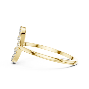 Anillo Minimalista de Oro Amarillo Sólido de 10k, 14k, 18k con Diamantes Cultivados en Laboratorio de Corte Redondo, Anillo de Boda Clásico, Regalo para Ella - Product Image 5
