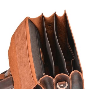 กระเป๋าเป้หนังวัวแท้กันน้ำ ป้องกันการโจรกรรม สไตล์วินเทจ สำหรับใส่แล็ปท็อป เหมาะสำหรับทำงานและเดินทาง รุ่น LBP-0362 - Product Image 4