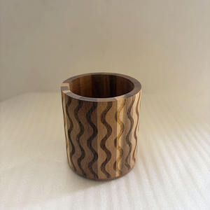 Portalápices de Madera con Diseño de Mosaico, Soporte Multiusos para Lápices, Organizador de Escritorio, Caja de Almacenamiento de Madera Natural - Product Image 6