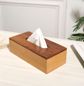 High Demand Luxury Custom Logo Acacia Wooden Tissue Box Natural Crafts Top <b>Table</b> Decoration Accessory At Your Budget - Product Image 6