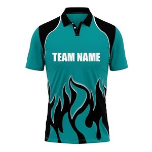 เสื้อคริกเก็ตแบบขายส่งที่ปรับแต่งได้สำหรับสโมสรและทัวร์นาเมนต์ - เสื้อผ้ากีฬาผ้าฝ้าย/โพลีเอสเตอร์พิมพ์ลายดิจิทัล ชื่อทีม/ชื่อผู้เล่น - Product Image 6