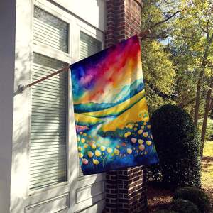 Ranúnculos Color grande porche manga poste decorativo patio Banner ilustraciones Multicolor poliéster casa bandera colgante de pared - Product Image 2