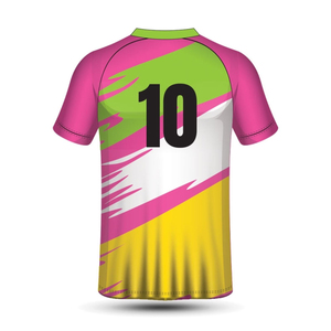 Camiseta de Rugby de Manga Corta para Hombre, Camiseta Polo con Color Degradado, Camiseta de Fútbol Sublimada, Ajuste Regular, Camiseta Deportiva Personalizada - Product Image 3