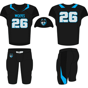 Ensemble d'uniformes de football américain personnalisés, rouge, 18, maillot et pantalon sublimés, coupe athlétique pour hommes, évacuation de l'humidité, toutes saisons - Product Image 5