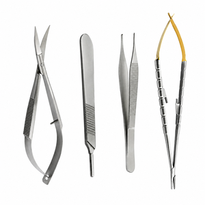 Kit de forceps porte-aiguilles micro-surgicaux de haute qualité, ciseaux à tissus, chirurgie orale, acier inoxydable, certifié CE - Product Image 1