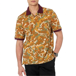 Custom Men's Solid for Shirt Front Logo Embroidery Quick Dry Knitted Polyester/Cotton Fabric Short Sleeve Casual Style High - Product Image 3