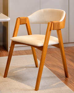 Fauteuil de salle à manger rembourré en velours, détails en corde, design moderne du milieu du siècle, revêtement en lin, tailles personnalisables, restaurant, hôtel - Product Image 1