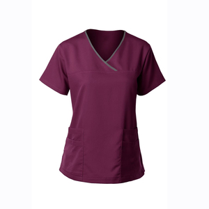 Good Quality Medical Uniform Functional Men's <b>Scrub</b> <b>Top</b> With Side Vents And Elastic Waist Pants For Doctor Dental Uniform - Product Image 2