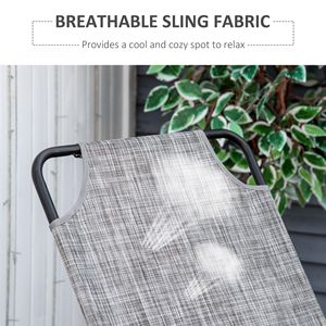 Sedia a dondolo da esterno e interno con logo personalizzato, in tessuto grigio e marrone - Product Image 5