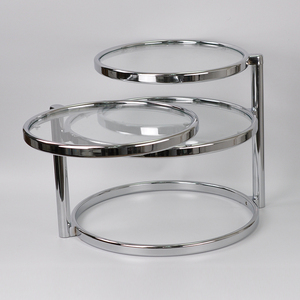 3-Tier Metal Tube Swiveling <strong>End</strong> <strong>Table</strong> w/5mm - Product Image 2