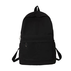 Unisex Plain Canvas School Bag Durable Water Resistant College Rucksack for High School <b>Students</b> and Travel - Product Image 2