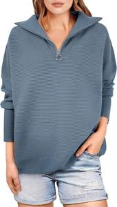Pull à col montant pour femme, tricot doux, coupe décontractée, manches longues, confortable, décontracté, haut d'hiver, vente en gros personnalisée - Product Image 6