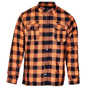 Camisa de Manga Larga a Cuadros para Hombre, con Botones, Bolsillos con Solapa, Cuello Clásico, 100% Algodón, Secado Rápido, para Motociclismo, en Negro, Blanco y Gris - Product Image 1