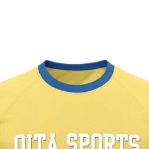 เสื้อเน็ตบอลแบบซับลิเมชั่นสีเหลืองเขียวแบบยูนิเซ็กซ์ โพลีเอสเตอร์น้ำหนักเบา คอกลม ชุดกีฬาสำหรับทีม ฝึกซ้อม แข่งขัน ชุดออกกำลังกาย - Product Image 6