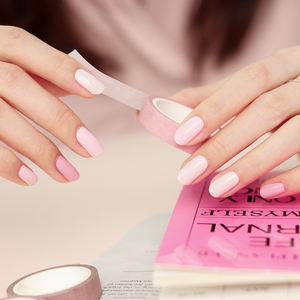 ShineB superventas #45541 Daily Pink 3D Gel Nail Strips de alta calidad Easy Glam Salon-Grade Nail Wraps Made in Korea - Product Image 6