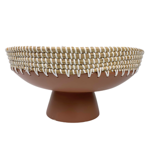 Frutero Redondo de Bambú Vintage Hecho a Mano y Ecológico con Tejido de Bambú y Ratán para Decoración de Cocina y Hogar y Servicio de Fiestas - Product Image 2