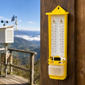 Weather Wet Dry Bulb <b>Thermometer</b> for Humidity Testing | Psychrometer Temperature Instrument for Lab Use Climate Measurement Tool - Product Image 4