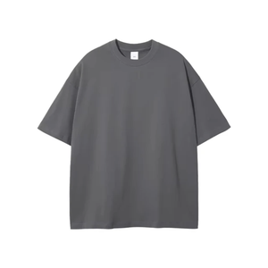 Camiseta Lisa de Algodón Grueso de 300g para Hombre, Personalizable con Estampado, Cuello Redondo, Corte Ajustado, Estilo Casual - Product Image 5