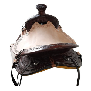 100% Cow Leather Hand Crafted Roping Ranch <b>Saddle</b> Western Horse Wade Customized Ranching <b>Saddle</b> for Pleasure Riding in Bulk - Product Image 4