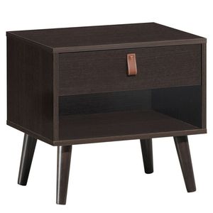 Comodino in Stile Mid-Century con Cassetto e Pratico Ripiano Portaoggetti - Product Image 1