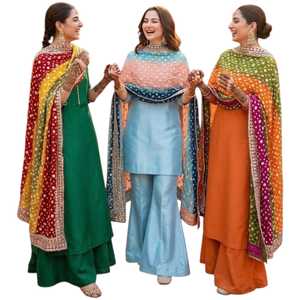 Traje Anarkali Tradicional Bordado para Mujer, Color Granate, Algodón, Largo hasta el Suelo, Corte Regular, Conjuntos Indios y Pakistaníes, Ropa de Boda - Product Image 1