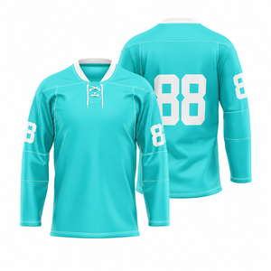 CAMISETA DE HOCKEY SOBRE HIELO DE ALTA CALIDAD UNISEX CON NOMBRE DEL EQUIPO IMPRESO PERSONALIZABLE 100% POLIÉSTER - Product Image 5