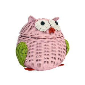 Cesta de Mimbre Natural con Forma de Búho para Guardar Juguetes en la Habitación de los Niños y Decoración del Hogar - Product Image 3