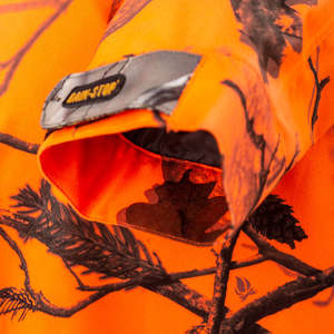Vestes et pantalons de chasse robustes, imperméables, respirants, isolants thermiquement, camouflage orange, design personnalisé, vente en gros OEM. - Product Image 5