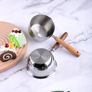 Gran oferta, cacerola de cocina de 11cm, <span class=keywords><strong>sartenes</strong></span> de acero inoxidable de inducción, base, mango, tapa de sartén para salsa, olla para leche - Product Image 6