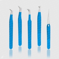 Pinzas Multifuncionales de Precisión de 12 cm con Punta de Diamante Azul de Acero Inoxidable de Alta Calidad Personalizadas al por Mayor