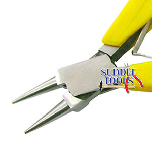 Pince à bec rond court LS Light Series 120 mm avec ressorts de rappel, outils et équipements de fabrication de bijoux en acier inoxydable pour le bricolage - Product Image 1