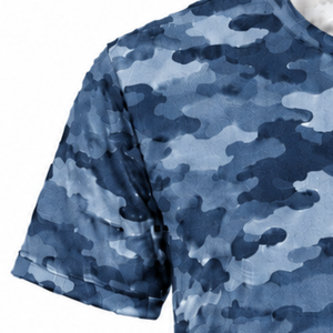 เสื้อยืดลายพรางสีเทาผู้ชายแขนสั้นคอกลมพิมพ์ลายพรางการฝึกซ้อมกีฬาวิ่งฟิตเนสประสิทธิภาพสูงชุดกีฬา - Product Image 3