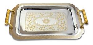 Exclusiva Bandeja de Metal Hecha en India, Accesorio Decorativo para Comedor Moderno y Elegante Presentación de Alimentos, Venta al Por Mayor - Product Image 5