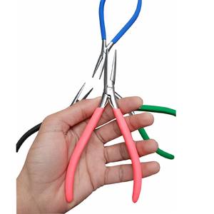 Pinzas Profesionales de Boca Plana para Extensiones de Cabello, Herramienta de Precisión para Trabajos con Cuentas, Precio de Fábrica OEM, Uso en Salón - Product Image 2