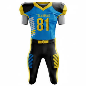 Conjunto de Uniforme de Fútbol Americano Personalizado 2026 |   Camiseta Deportiva Unisex de Manga Corta |   Logotipo personalizado transpirable con nombre del equipo en color |   OEM - Product Image 3